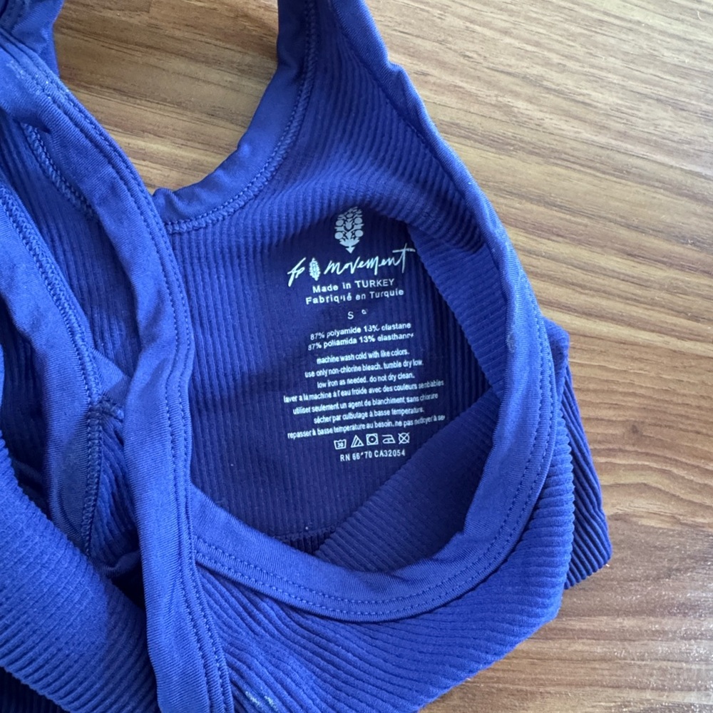 Free People Royal Blue Ribbed Tank - Picture 3 of 3